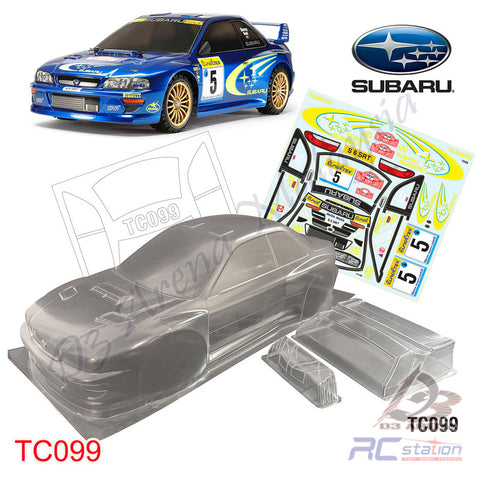 TeamC Racing 1/10 Clear Body Shell TC099 Subaru Impreza WRC (Width 190mm, WheelBase 258mm)