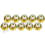 4mm Aluminum Flanged Lock Nuts (10 Pcs) - Gold #3RAC-NF40/GO