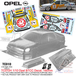 Team C Racing Clear Body Shell TC010 1/10 Opel JTCC (Width 190mm, WheelBase 258mm)