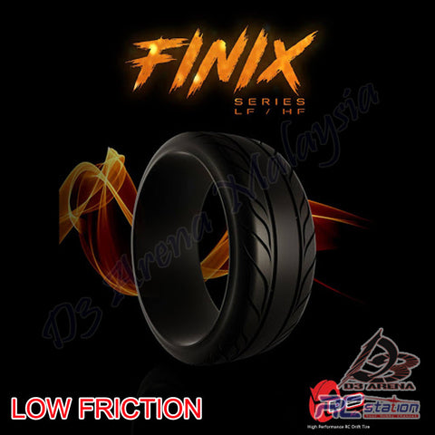 DS Racing Finix Series Low Friction 1/10 Drift Tires w/ Tread Pattern (4pcs) LF-1SE, LF-2SE, LF-3SE, LF-4SE, LF-5SE