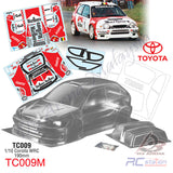 Team C Body Shell 1/10 Clear Body TC009 Toyota Corolla WRC (Width 190mm, WheelBase 258mm)