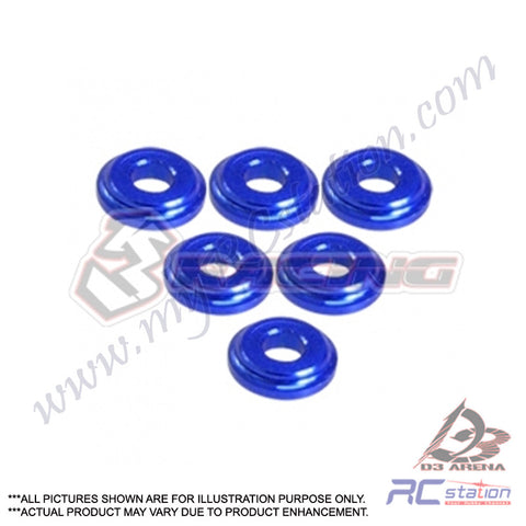 3Racing #3RAC-WFS820/BU - Shock Tower Shim M8 X 2mm (6pcs) - Blue
