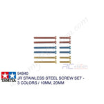 Tamiya #94940 - JR Stainless Steel Screw Set - 3 Colors / 10mm, 20mm [94940]