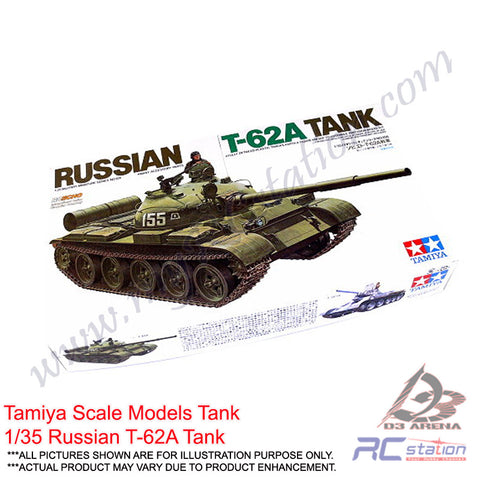 Tamiya Scale Models Tank #35108 - 1/35 Russian T-62A Tank [35108]