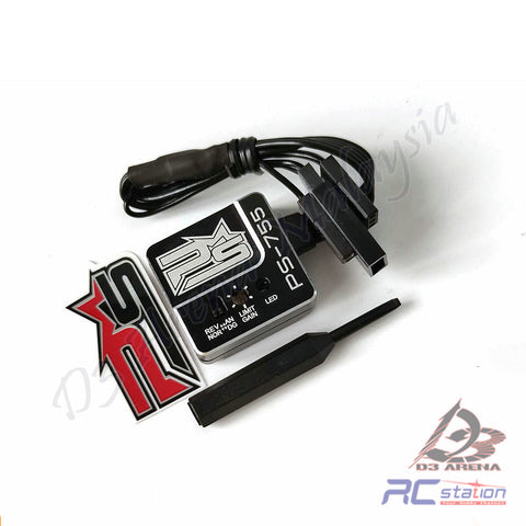 PowerStar PS-755 Gyro Aluminium Case High Stability For Rc Car, Black