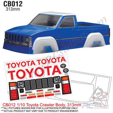 Team C Crawler Clear Body Shell CB012 1/10 Toyota Hilux Crawler Body (Width 220mm, WheelBase 313mm)