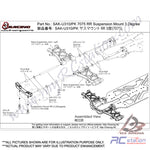 3Racing #SAK-U310/PK - 7075 Rr Suspension Mount 3 Degree#SAK-U310/PK