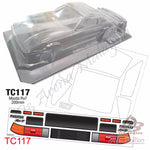 TeamC Racing 1/10 Clear Body Shell TC117 Mazda RX7 (Width 200mm, WheelBase 258mm)