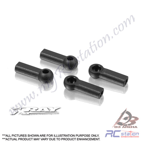 Team Xray #XR-302665 - Composite Ball Joint 4.9mm - Closed with Hole (4) [XR-302665]