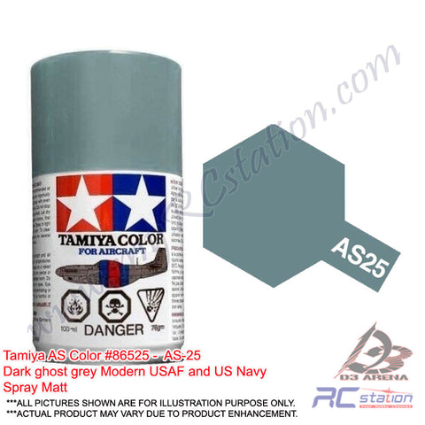 Tamiya AS Color #86525 -  AS-25 Dark ghost grey Modern USAF and US Navy Spray Matt