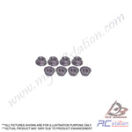 3Racing #3RAC-NS40/TI - 4mm Aluminum Locknut Serrated (8pcs) -Titanium