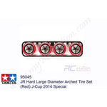 Tamiya #95045 - JR Hard Large Diameter Arched Tire Set (Red) J-Cup 2014 Special[95045]