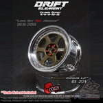 DS Racing #DE-221 - Drift Element Wheel Rim Series II - Adjustable Offset (2) / BRONZE Face Chrome Lip