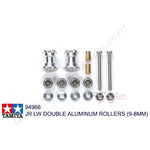 Tamiya #94966 - JR LW Lightweight Double Aluminum Rollers (9-8mm) [94966]