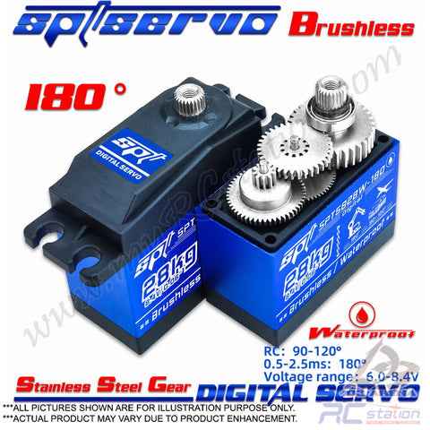 Servo SPT 5828W Brushless Waterproof High Voltage Servo 28KG/8.4V/0.06Sec for 1/10 , 1/8 RC/Robot/Industrial Equipment/Manipulator