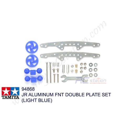 Tamiya #94868 - JR Aluminum Fnt Double Plate Set - Light Blue [ Limited Item ] [94868]