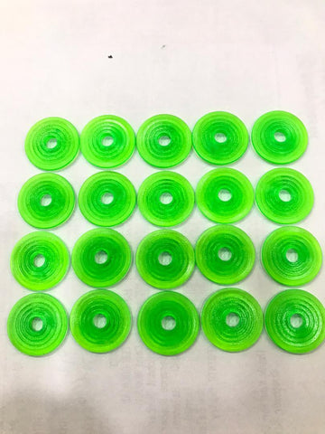 Mini4wd 21mm, Roller fluorescent Green, 20pcs