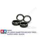 Tamiya #94943 - JR Large Diameter Arched Tires - Super Hard / Black [94943]