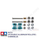 Tamiya #94721 - JR Double Aluminum Rollers- 9-8mm/Blue [94721]