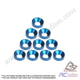 3Racing #3RAC-WC4/LB - Aluminium M4 Countersink Washer (10 Pcs)
