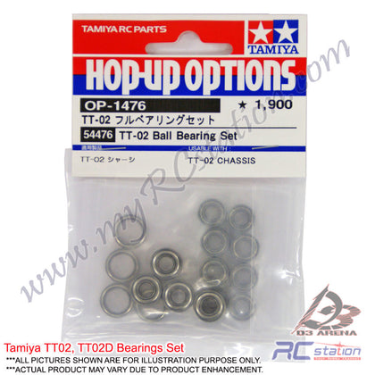 Tamiya TT02 #54476 - 1/10 RC TT-02 Ball Bearing Set TT02 OP.1476 [54476]