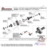 3Racing #416-10/V2 - Aluminum Ball Differential - Ver.2 #416-10/V2