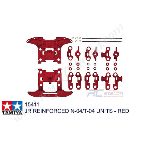 Tamiya #15411 - JR Reinforced N-04/T-04 Units - Red [15411]