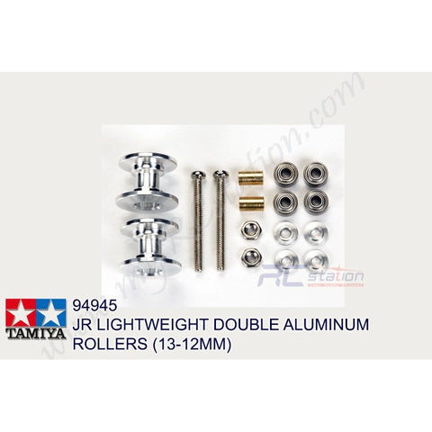 Tamiya #94945 - JR Lightweight Double Aluminum Rollers (13-12mm) [94945]