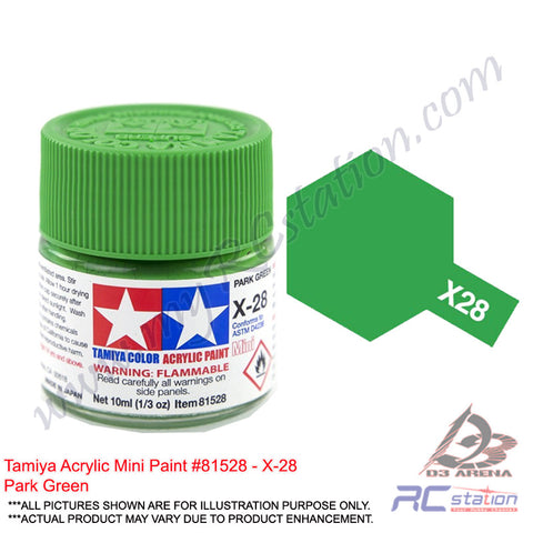 Tamiya Acrylic Mini X-28 Park Green - 10ml Bottle #81528